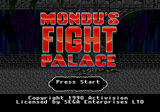 Mondu's Fight Palace (USA) (Beta) (1990-07-03)